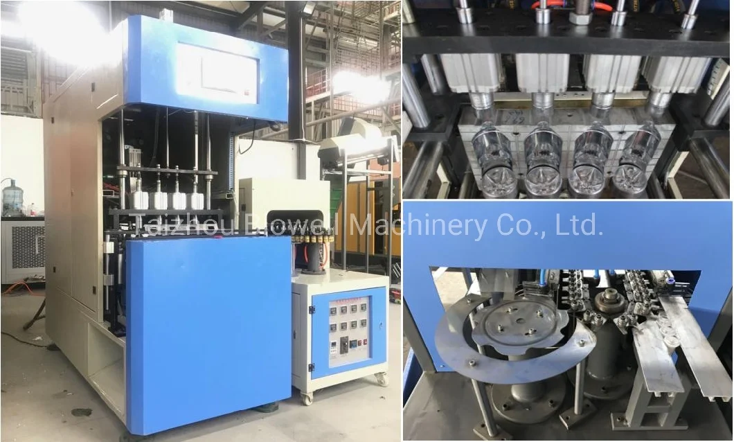 Factory Price 2 Cavid 4 Cavities Semi Automatic Plastic Pet Mineral Water Bottle Blowing Blower Can Jar Making Maker Stretch Blow Molding Moulding Machine